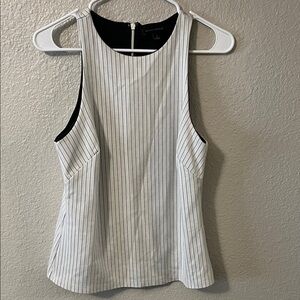 Ann Taylor Black and White Dressy Pinstripe Tank Top Size‎ 4